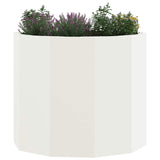 Planter White 60 x 60 x 50 cm Steel