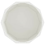 Planter White 60 x 60 x 50 cm Steel