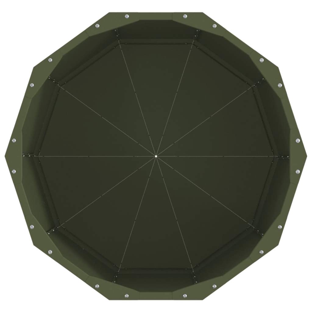 Planter Olive Green 60 x 60 x 50 cm Steel