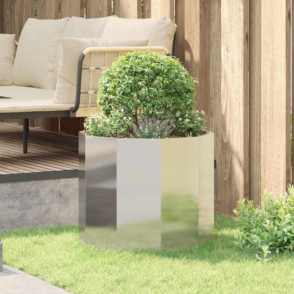 Planter Silver 60 x 60 x 50 cm Stainless Steel
