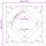 Planter Black 30 x 30 x 75 cm Steel