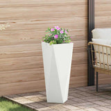 Planter White 30 x 30 x 75 cm Steel