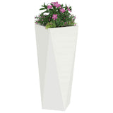 Planter White 30 x 30 x 75 cm Steel