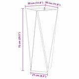 Planter White 30 x 30 x 75 cm Steel