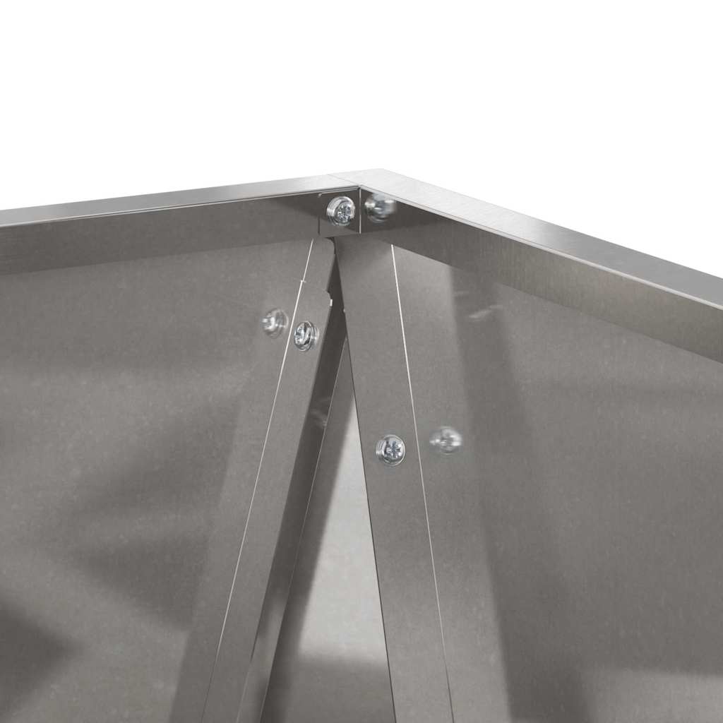 Planter Silver 30 x 30 x 75 cm Stainless Steel