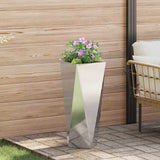 Planter Silver 30 x 30 x 75 cm Stainless Steel