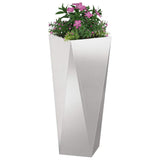 Planter 2 pcs Silver 30 x 30 x 75 cm Stainless Steel