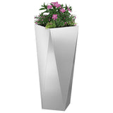 Planter 2 pcs Silver 30 x 30 x 75 cm Galvanised Steel