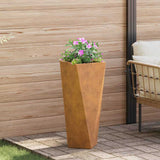 Planter 2 pcs Rusty 30 x 30 x 75 cm Weathering Steel