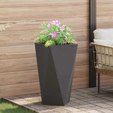 Planter 2 pcs Black 40 x 40 x 75 cm Steel