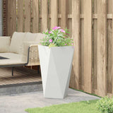 Planter White 40 x 40 x 75 cm Steel
