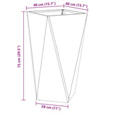 Planter White 40 x 40 x 75 cm Steel