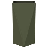 Planter Olive Green 40 x 40 x 75 cm Steel