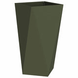 Planter 2 pcs Olive Green 40 x 40 x 75 cm Steel