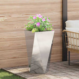 Planter Silver 40 x 40 x 75 cm Stainless Steel