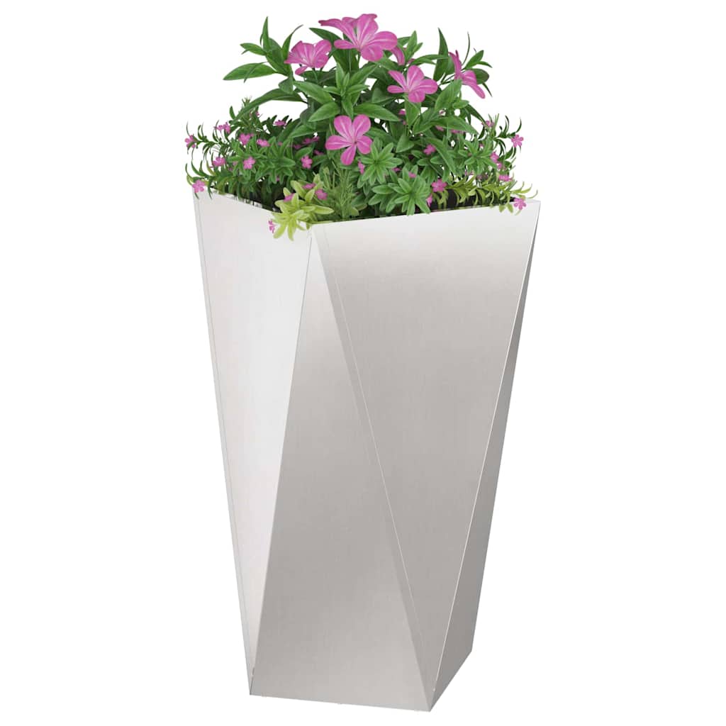 Planter Silver 40 x 40 x 75 cm Stainless Steel