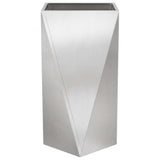 Planter 2 pcs Silver 40 x 40 x 75 cm Stainless Steel
