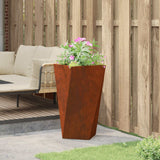 Planter Rusty 40 x 40 x 75 cm Weathering Steel