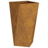 Planter 2 pcs Rusty 40 x 40 x 75 cm Weathering Steel