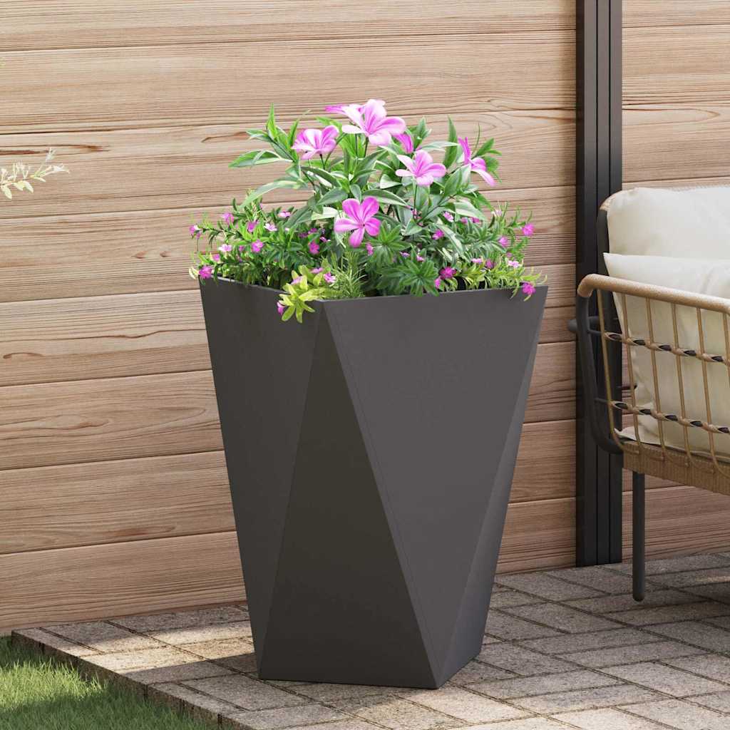 Planter Black 50 x 50 x 75 cm Steel
