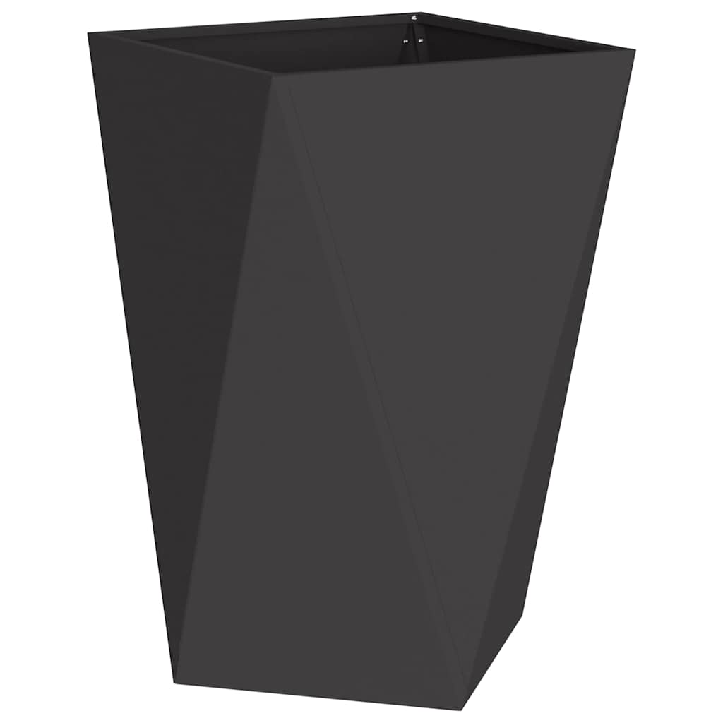 Planter 2 pcs Black 50 x 50 x 75 cm Steel