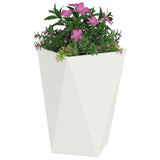 Planter 2 pcs White 50 x 50 x 75 cm Steel