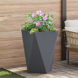 Planter Anthracite 50 x 50 x 75 cm Steel