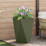 Planter Olive Green 50 x 50 x 75 cm Steel