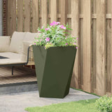 Planter Olive Green 50 x 50 x 75 cm Steel