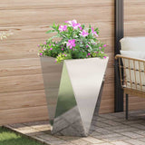 Planter Silver 50 x 50 x 75 cm Stainless Steel