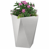Planter 2 pcs Silver 50 x 50 x 75 cm Stainless Steel