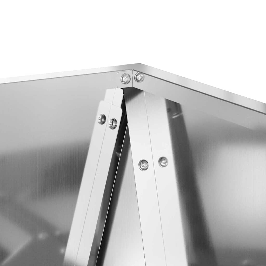 Planter 2 pcs Silver 50 x 50 x 75 cm Galvanised Steel