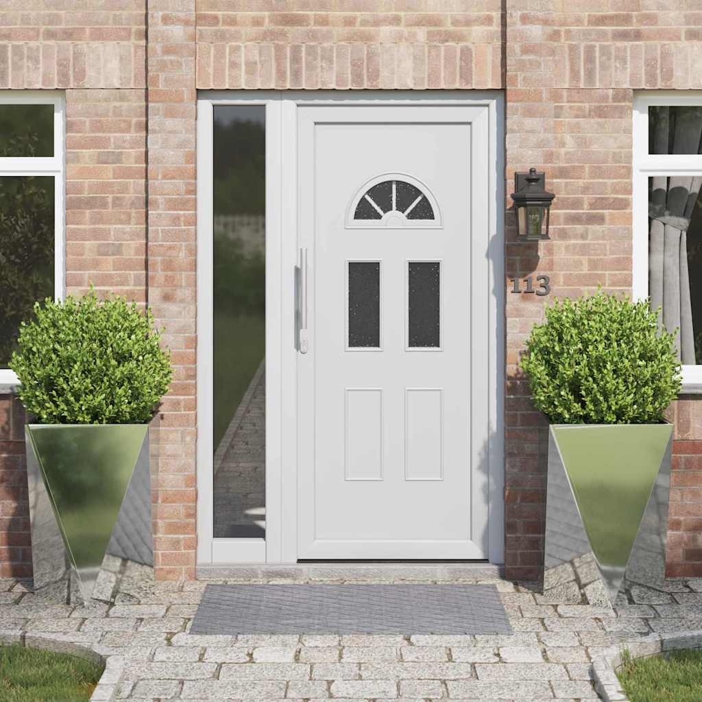 Planter 2 pcs Silver 50 x 50 x 75 cm Galvanised Steel