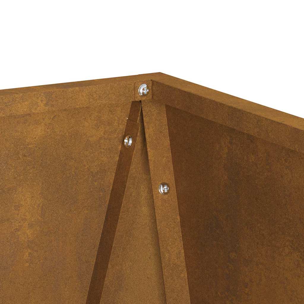 Planter Rusty 50 x 50 x 75 cm Weathering Steel