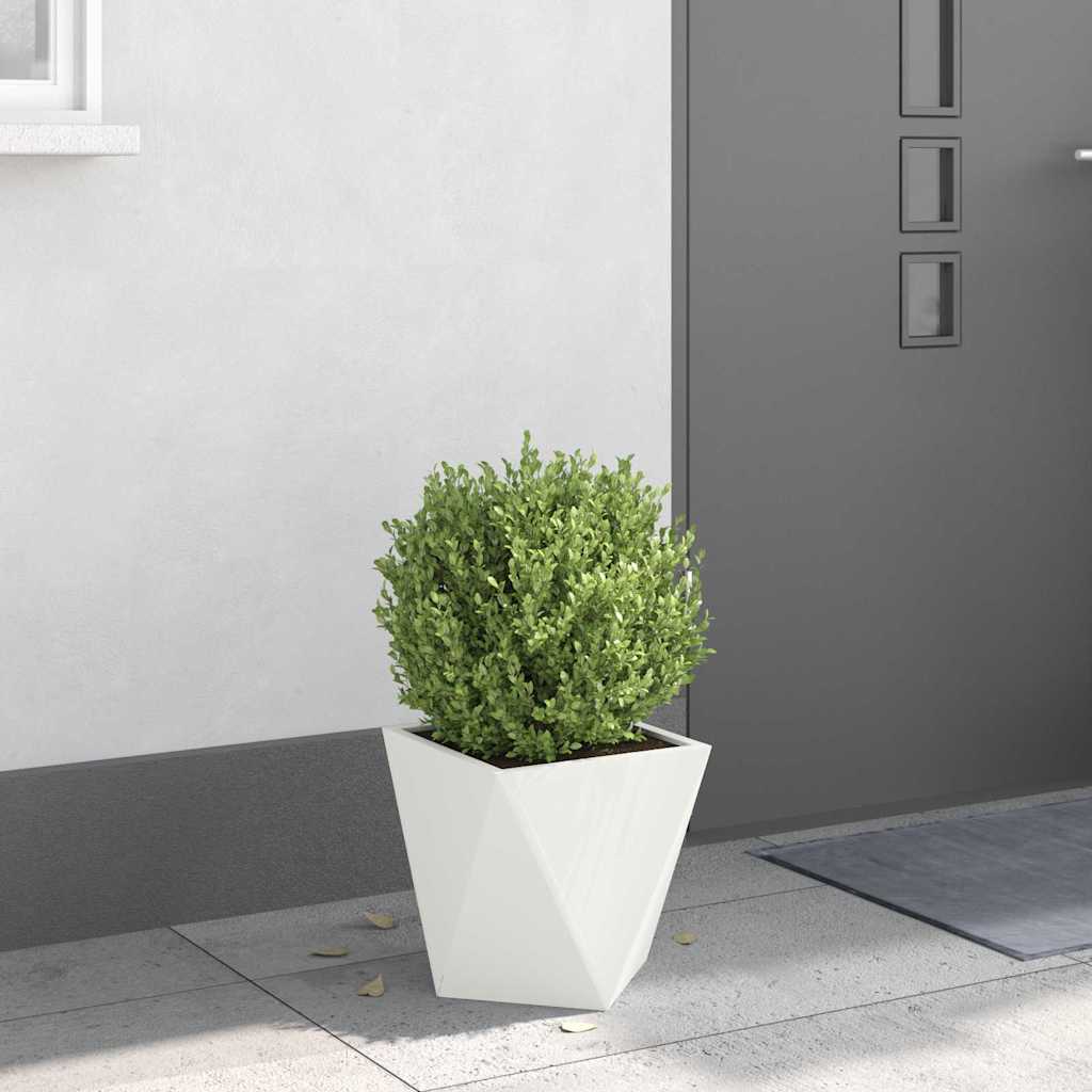 Planter White 30 x 30 x 30 cm Steel