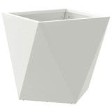 Planter 2 pcs White 30 x 30 x 30 cm Steel