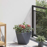 Planter 2 pcs Anthracite 30 x 30 x 30 cm Steel