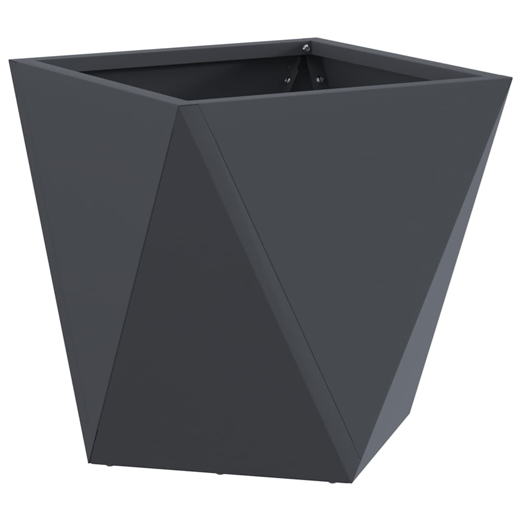 Planter 2 pcs Anthracite 30 x 30 x 30 cm Steel