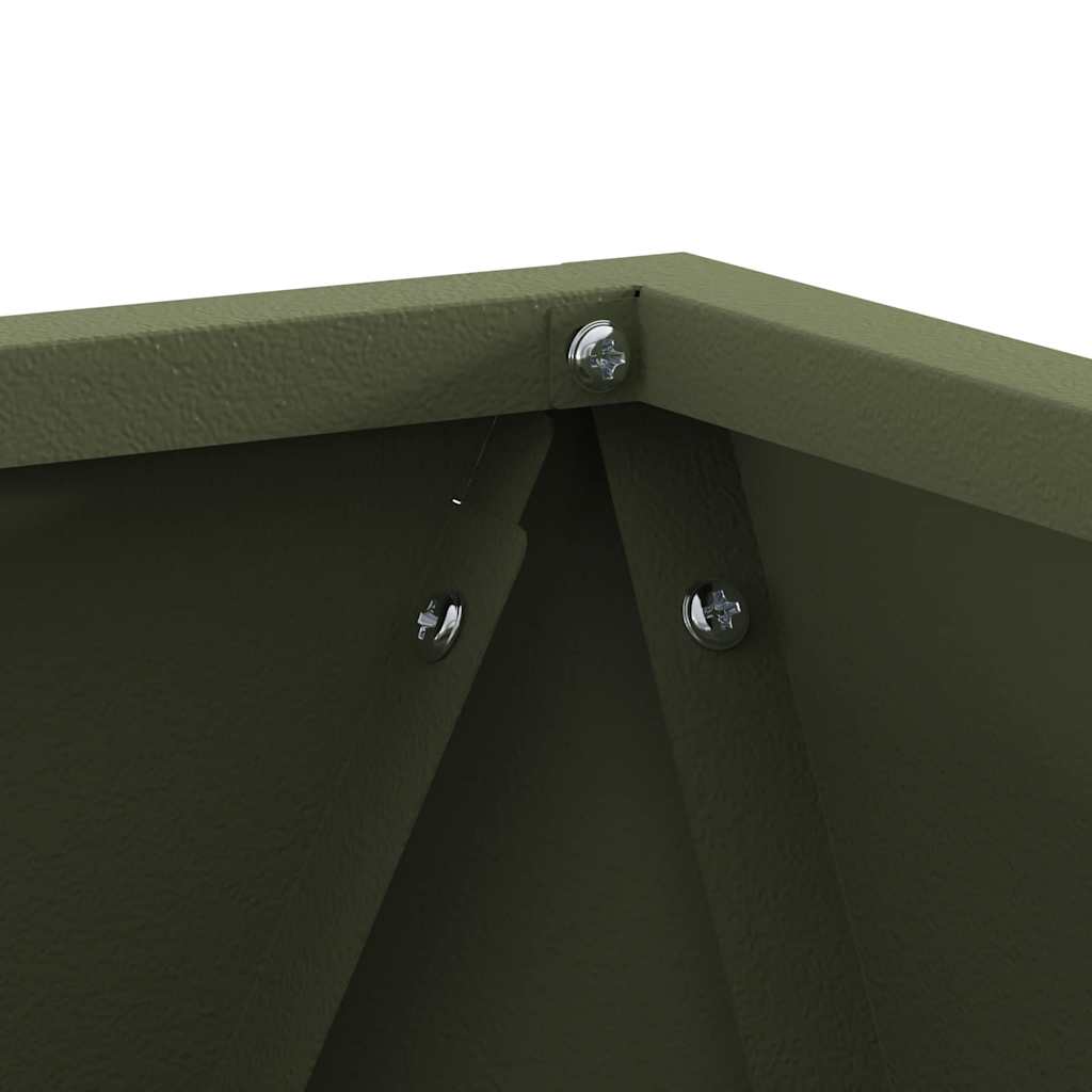 Planter Olive Green 30 x 30 x 30 cm Steel