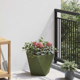 Planter 2 pcs Olive Green 30 x 30 x 30 cm Steel