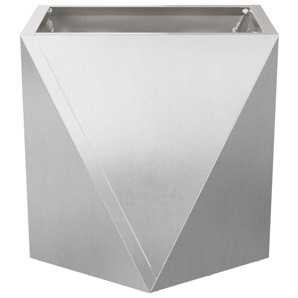 Planter Silver 30 x 30 x 30 cm Stainless Steel