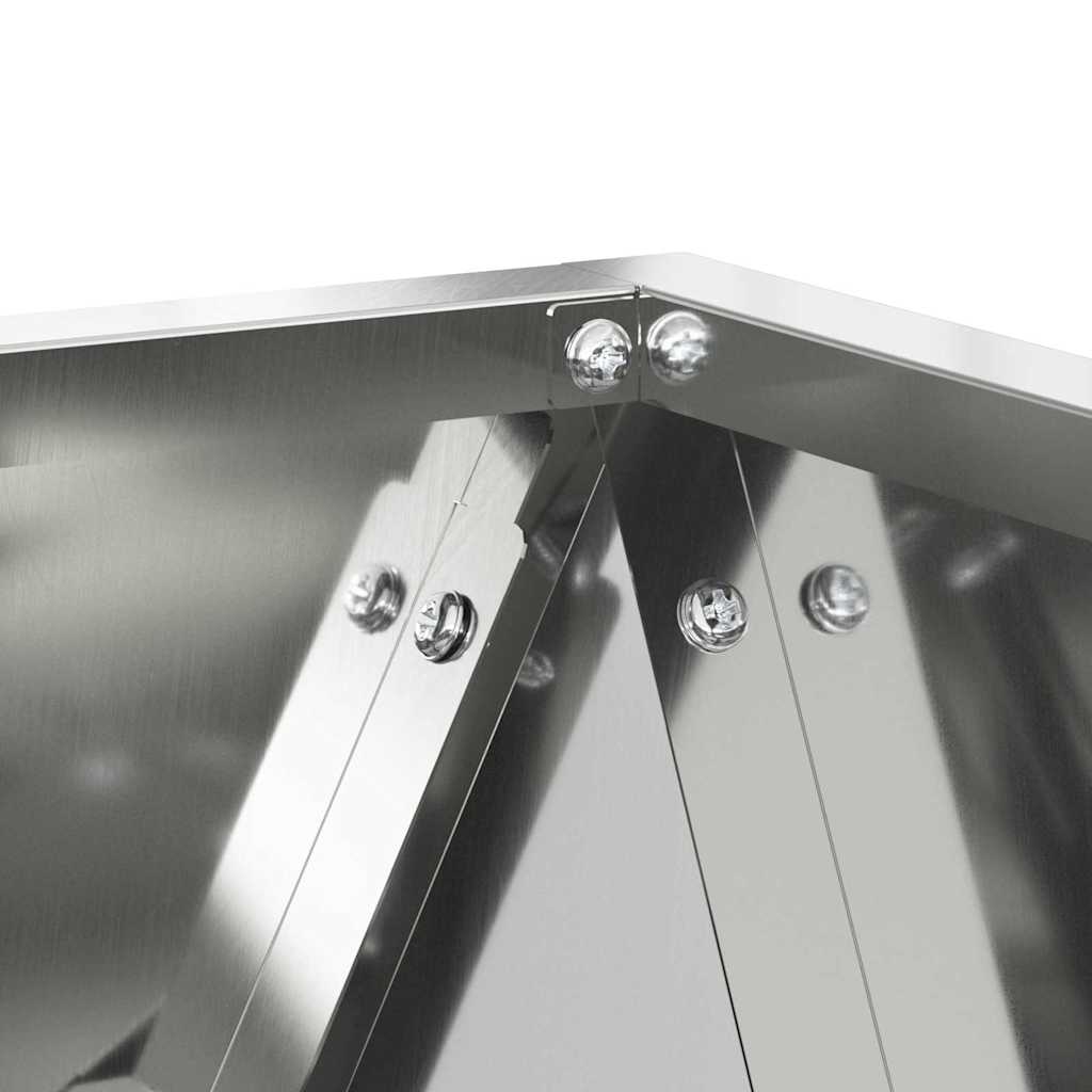 Planter 2 pcs Silver 30 x 30 x 30 cm Galvanised Steel