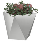 Planter 2 pcs Silver 30 x 30 x 30 cm Galvanised Steel