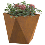Planter 2 pcs Rusty 30 x 30 x 30 cm Weathering Steel