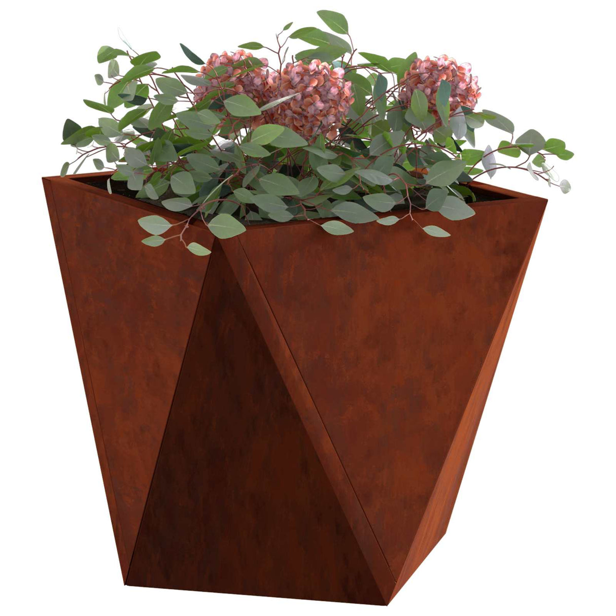 Planter 2 pcs Rusty 30 x 30 x 30 cm Weathering Steel