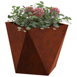 Planter 2 pcs Rusty 30 x 30 x 30 cm Weathering Steel