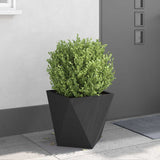 Planter 2 pcs Black 40 x 40 x 40 cm Steel