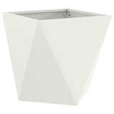 Planter 2 pcs White 40 x 40 x 40 cm Steel