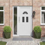 Planter 2 pcs Olive Green 40 x 40 x 40 cm Steel