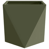 Planter 2 pcs Olive Green 40 x 40 x 40 cm Steel